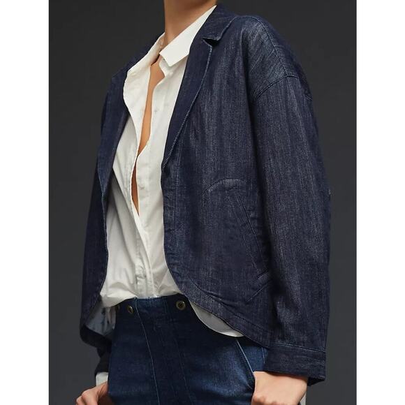 Anthropologie Pilcro Open Front Denim Blazer, Women’s size Xsmall - Picture 1 of 9